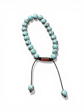 Set of 2 Turquoise Beaded Adjustable Bracelet